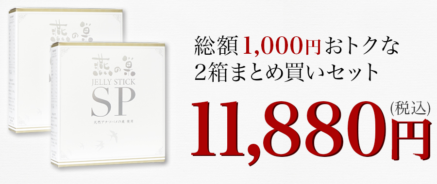 総額1,000円おトクな2箱まとめ買いセット 11,880円(税込)